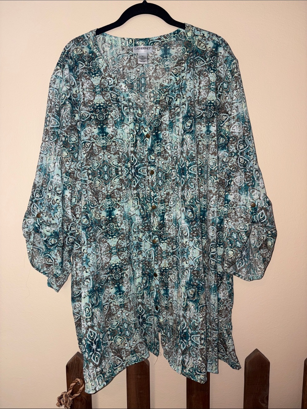 CATHERINES 4X button down blouse